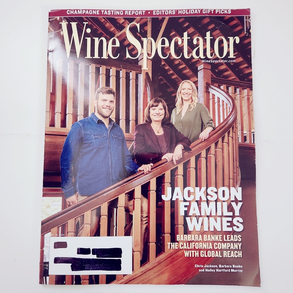 🍭7/$15 Wine Spectator Magazine December 2025 Jackson Family Wines